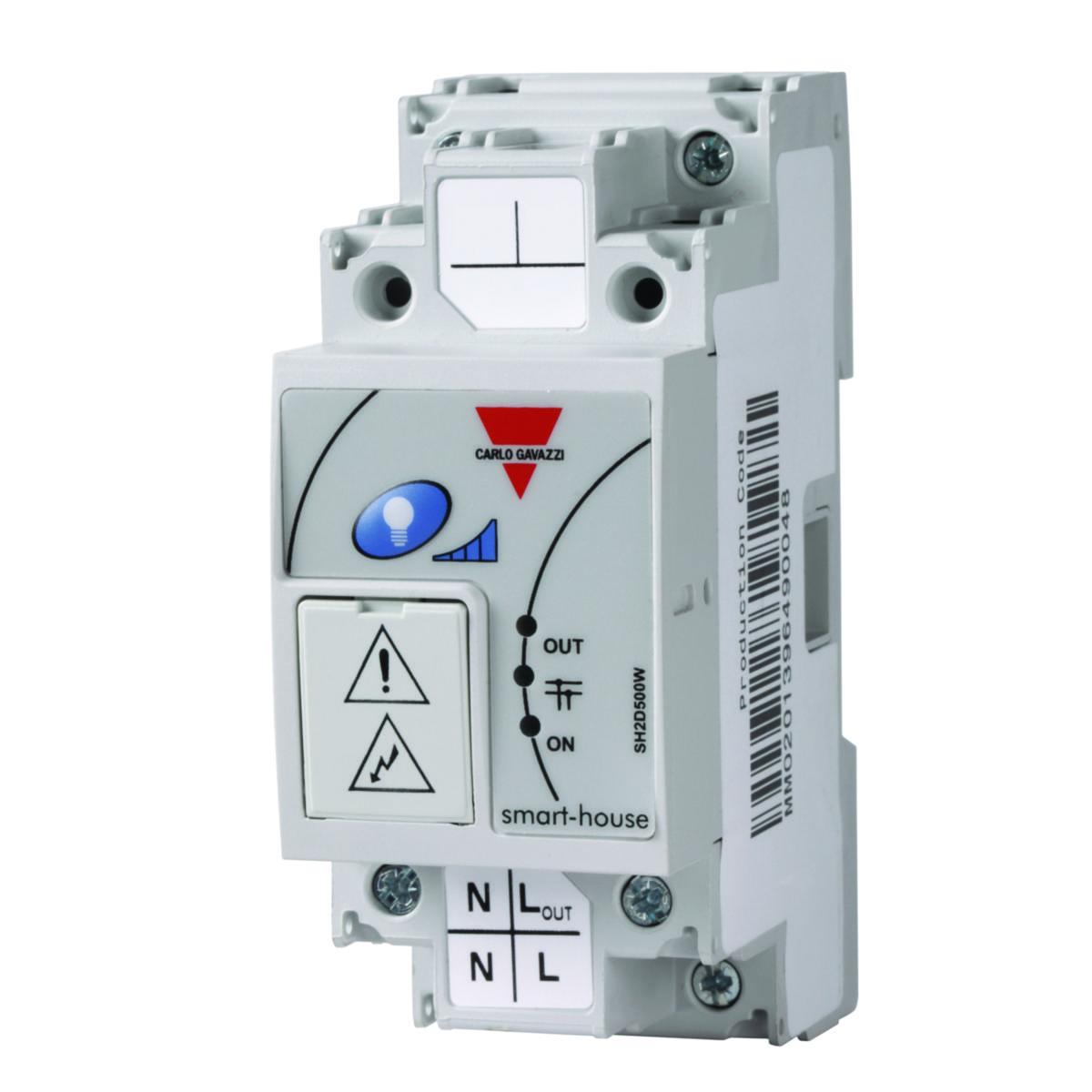 Dimmer SmartHouse Carlo Gavazzi - SMD dimmer 1X500W m/energiavl. m/energiavlesning 230VAC
