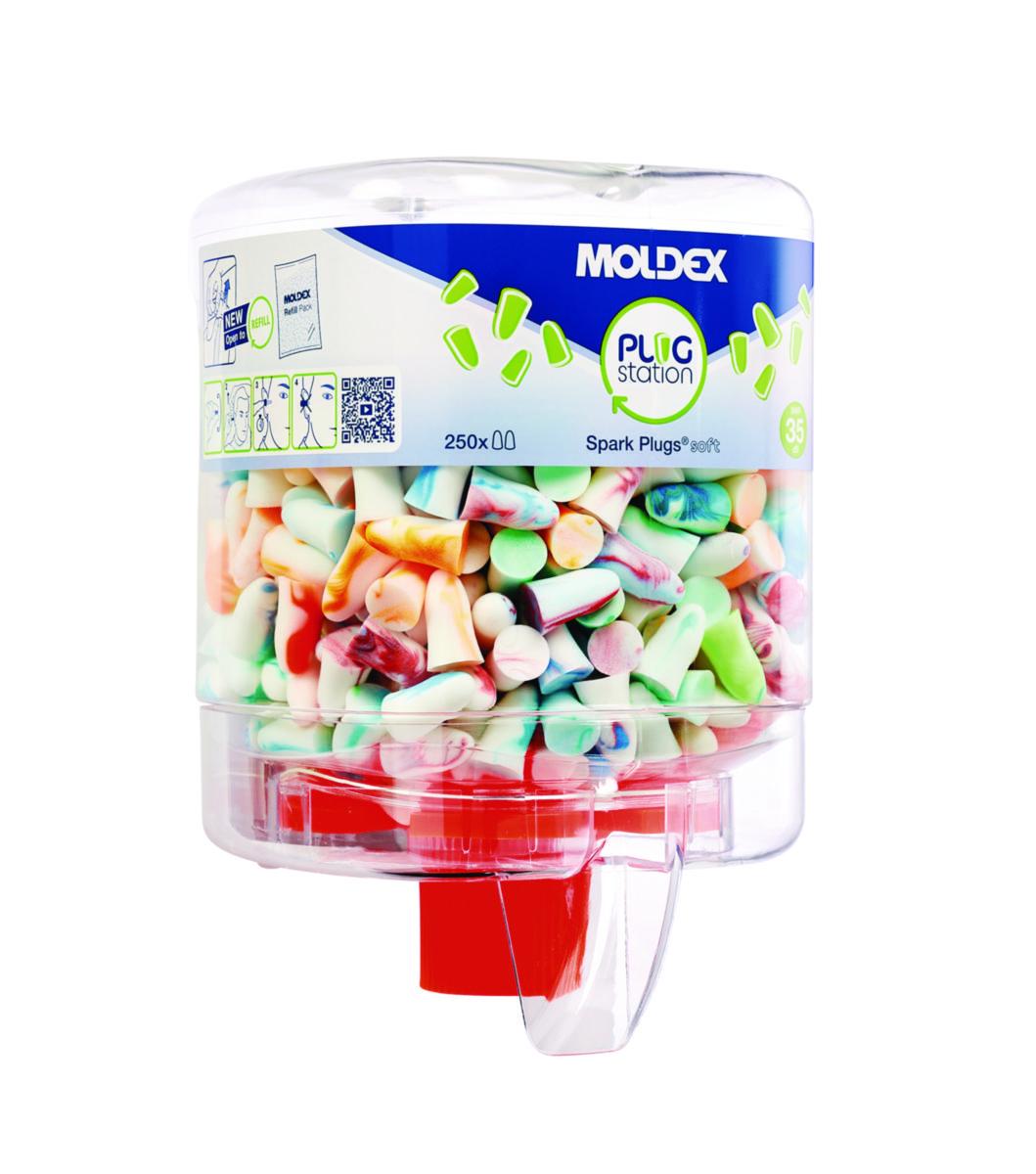 Ørepropper Moldex Spark Plug Soft Moldex Station - Øreproppdispenser Moldex Spark Plugs 250 par