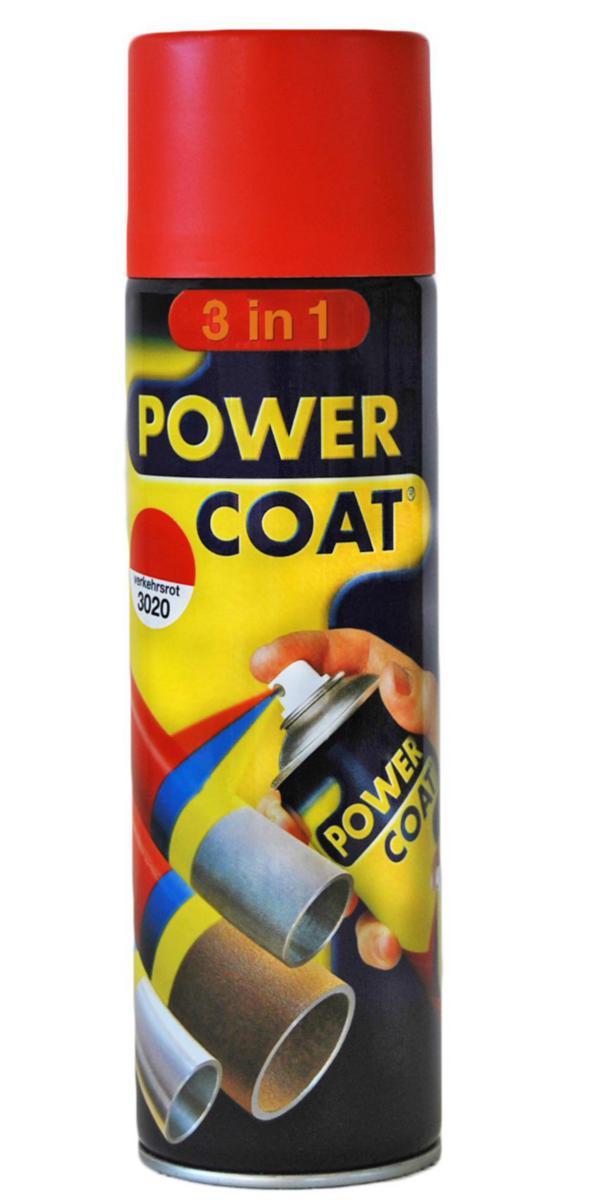 Spraymaling 3in1 ral 3020 power coat 500ml rød - rustbesk...