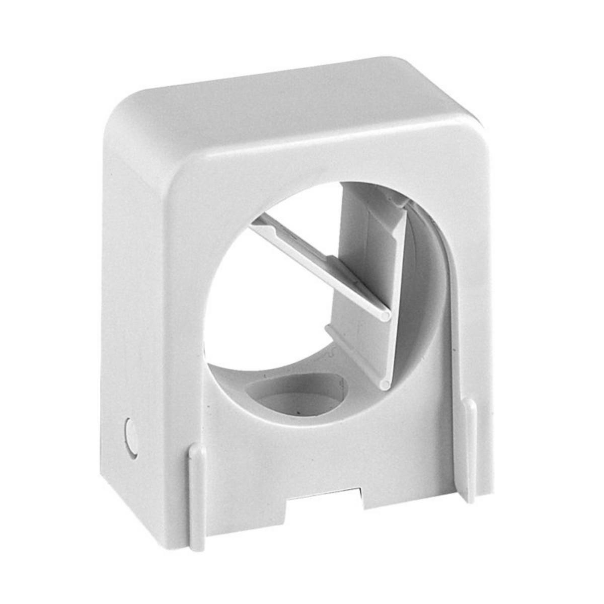 Klammer Snap enkel, Faluplast - 25/28 mm klammer mini enkel. hvit