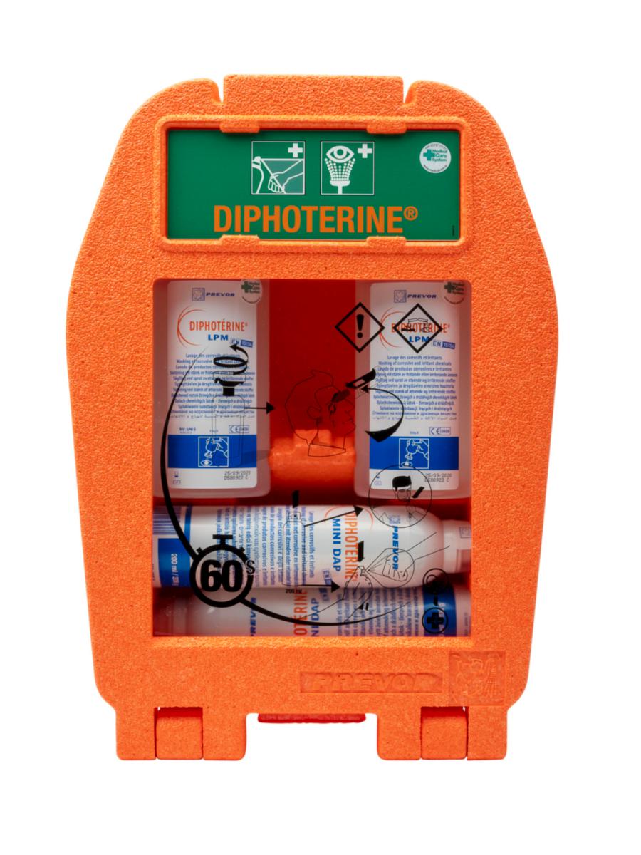 Skyllestasjon skap Diphoterine - Skyllestasjon Diphoterine skap komplett oransje