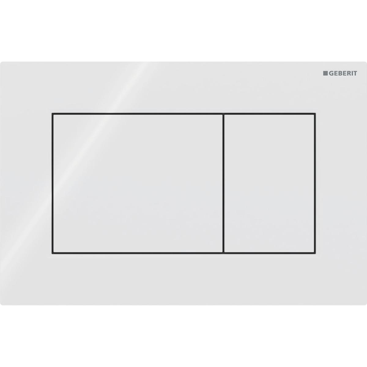 Betjeningsplater firkantet Geberit Sigma 01 - Betjeningspl. Sigma01 hvit Square dobb.skyll 246x165x31mm
