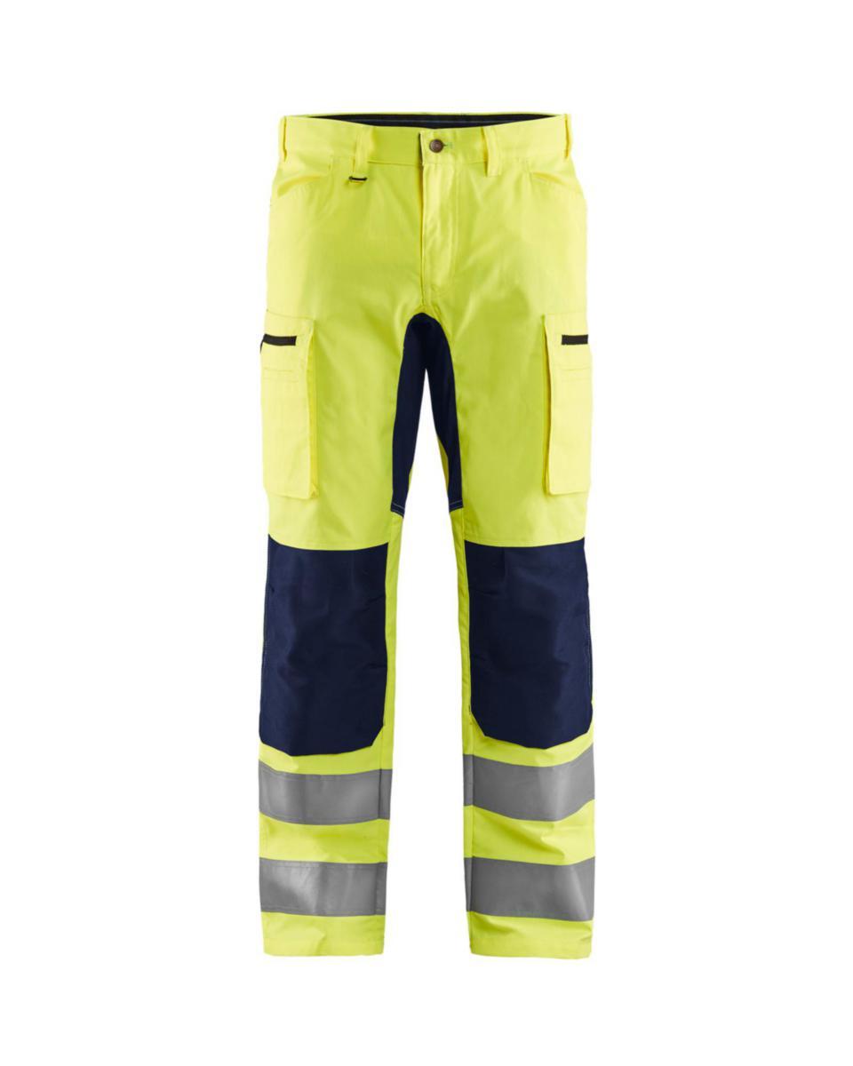 Servicebukse 4X Blåkläder 1585 HiVis kl.2 - Servicebukse 4X Blåkläder 1585 HiVis kl.2 gul/mar str D128