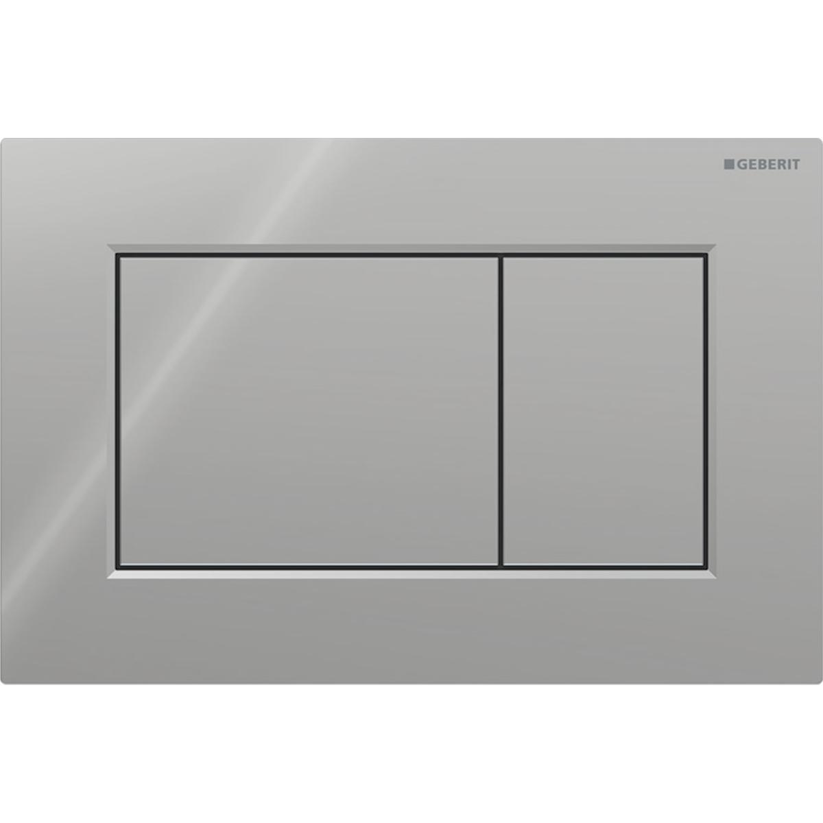 Betjeningsplater Geberit Sigma 01 Square - Betjeningspl. Sigma01 krom Square dobb.skyll 246x165x31mm