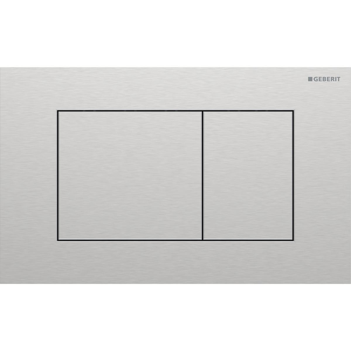 Betjeningsplate Geberit Sigma 40 Square - Betj.pl. Sigma40 matt rustfri Square dobb.skyll 246x152x4 mm