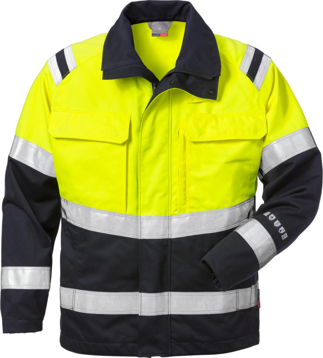Jakke Fristads 4176 Multinorm - Jakke Fristads 4176 Multinorm gul/marine str L
