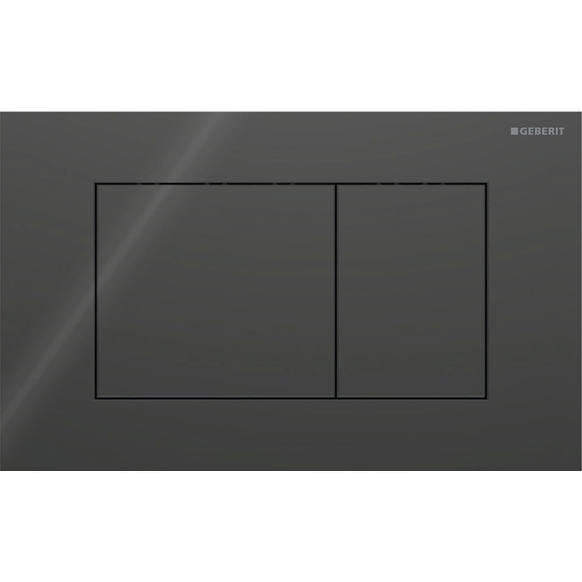 Betjeningsplate Geberit Sigma 40 Square - Betjeningsplate Sigma40 svart Square dobb.skyll 246x152x6 mm