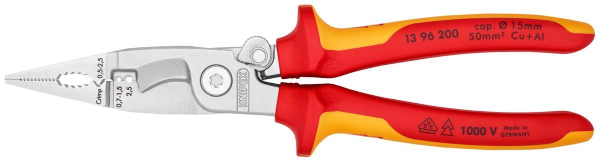 Elektro-installasjonstang Knipex 13 96 200 - Installasjonstang elektro 1396 Knipex 200mm