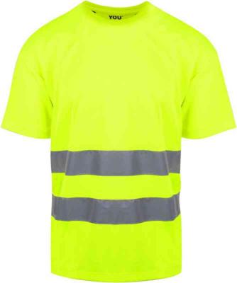T-Skjorte YOU Smøgen HiVis kl.2 gul str 2XL