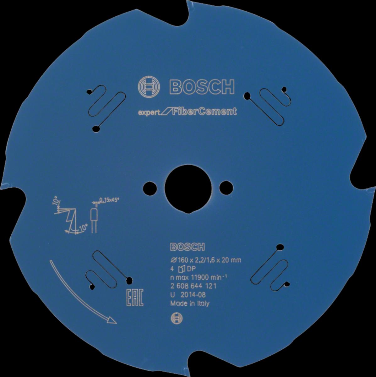 Sirkelsagblad Bosch Expert for Fiber Cement - Sirkelsagblad Exp. Fiber Cemen Bosch Ø160X20X2.2mm. 4T