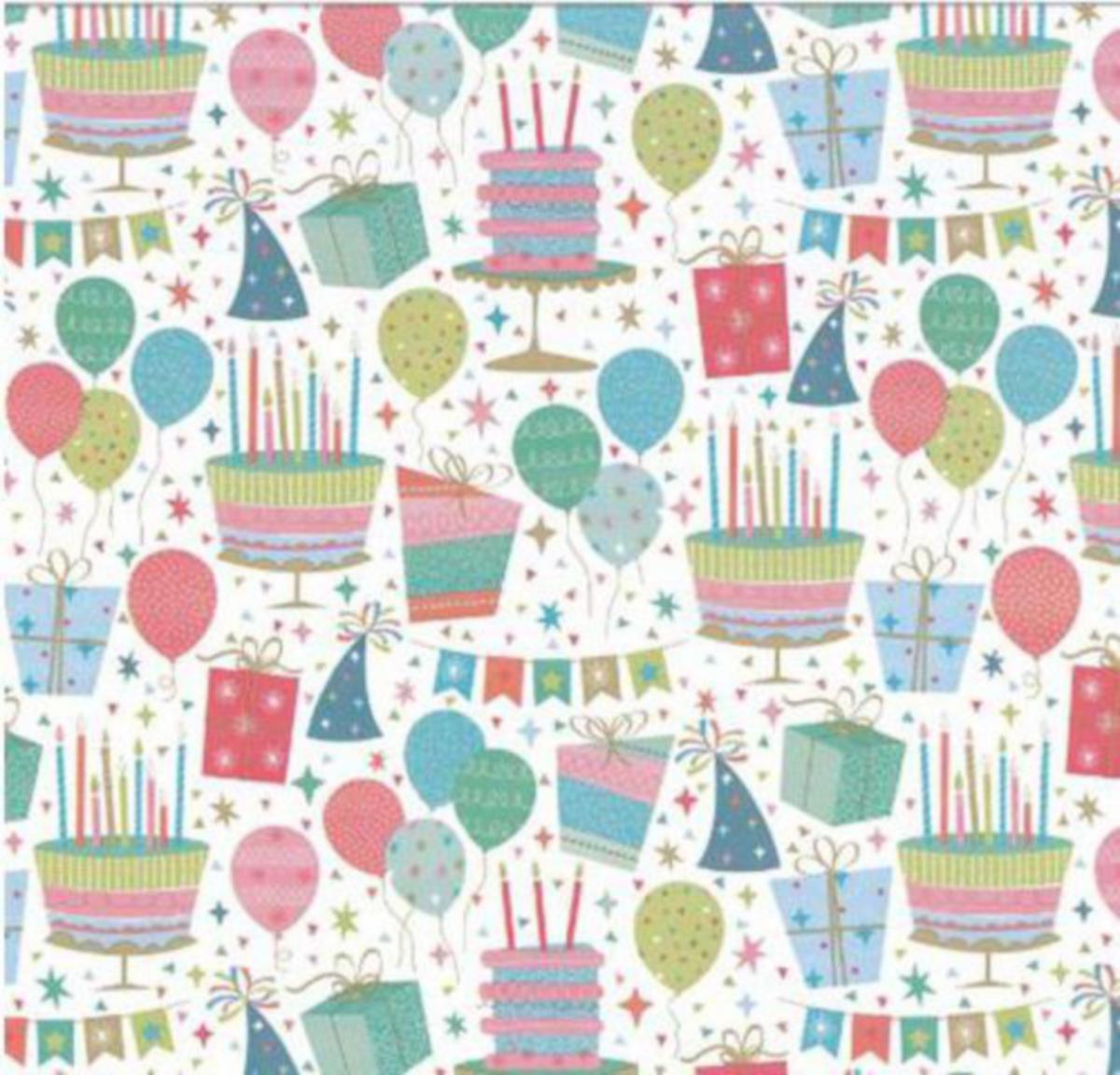 Gavepapir Nordic Brands - Gavepapir 70cm x 10m Partytime Nordic Brands 80g