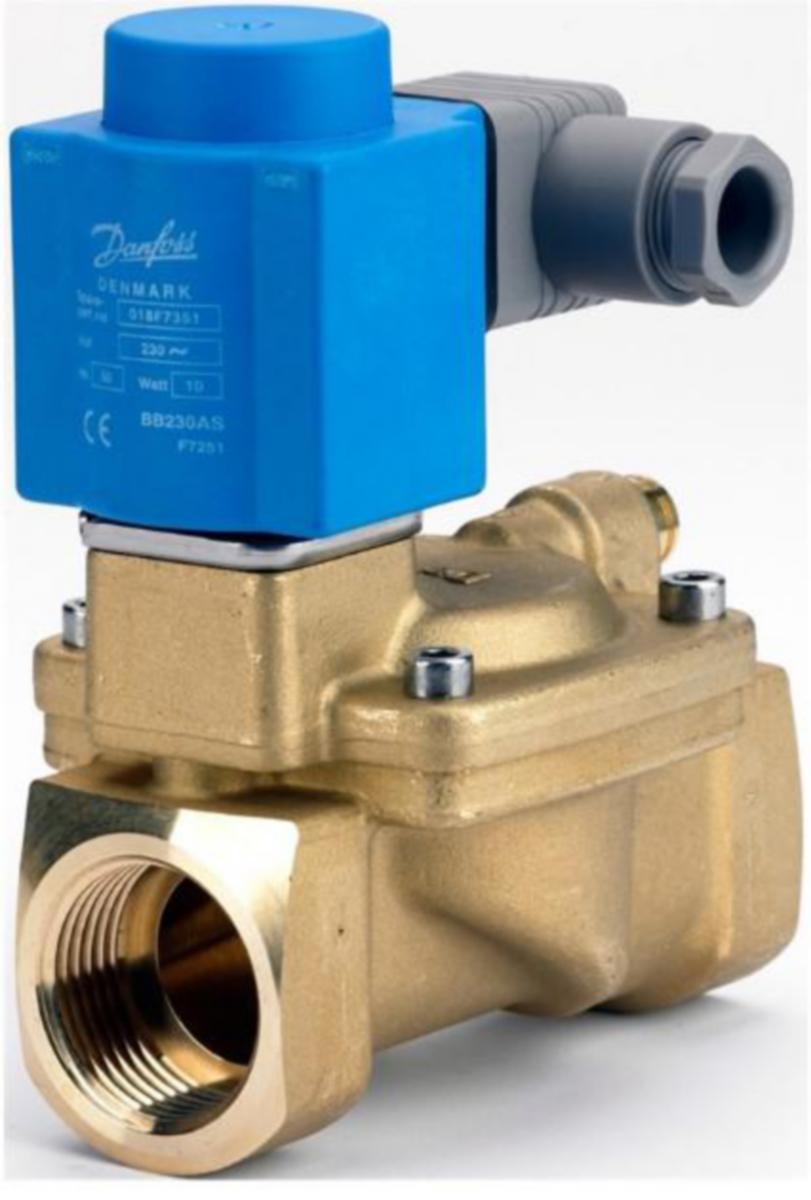 Magnetventil EV220 BW normal åpen, Danfoss - 3/4" Magnetventil 230V Normalt åpen, Eco messing