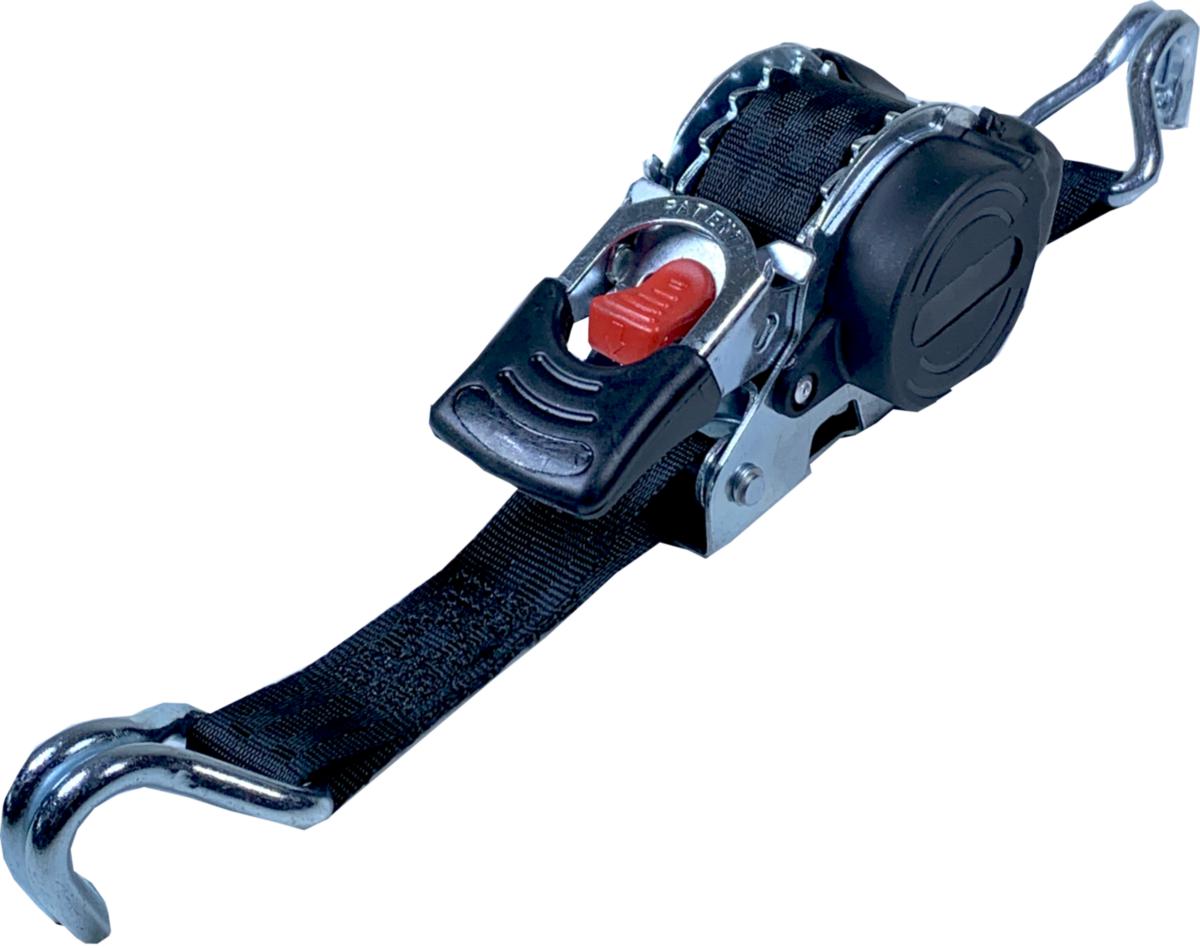 Spennbånd Fasty m/automatisk opprull - Spennbånd m/automatisk opprull Fasty 25mm 300cm 600kg Svart