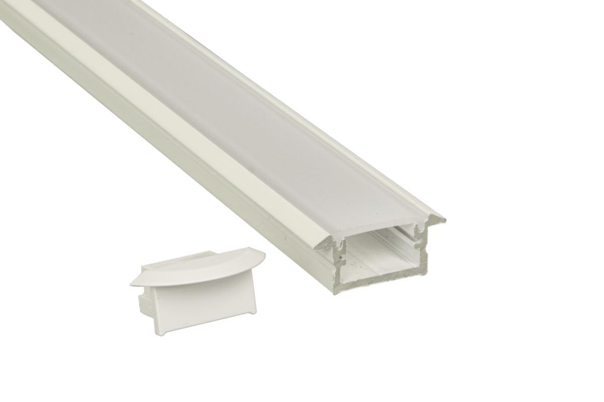 Aluminium LED-profil Aneta Lighting Scanstrip RECESSED - Scanstrip RECESSED hvit Scanstrip RECESSED hvit 1,8m L
