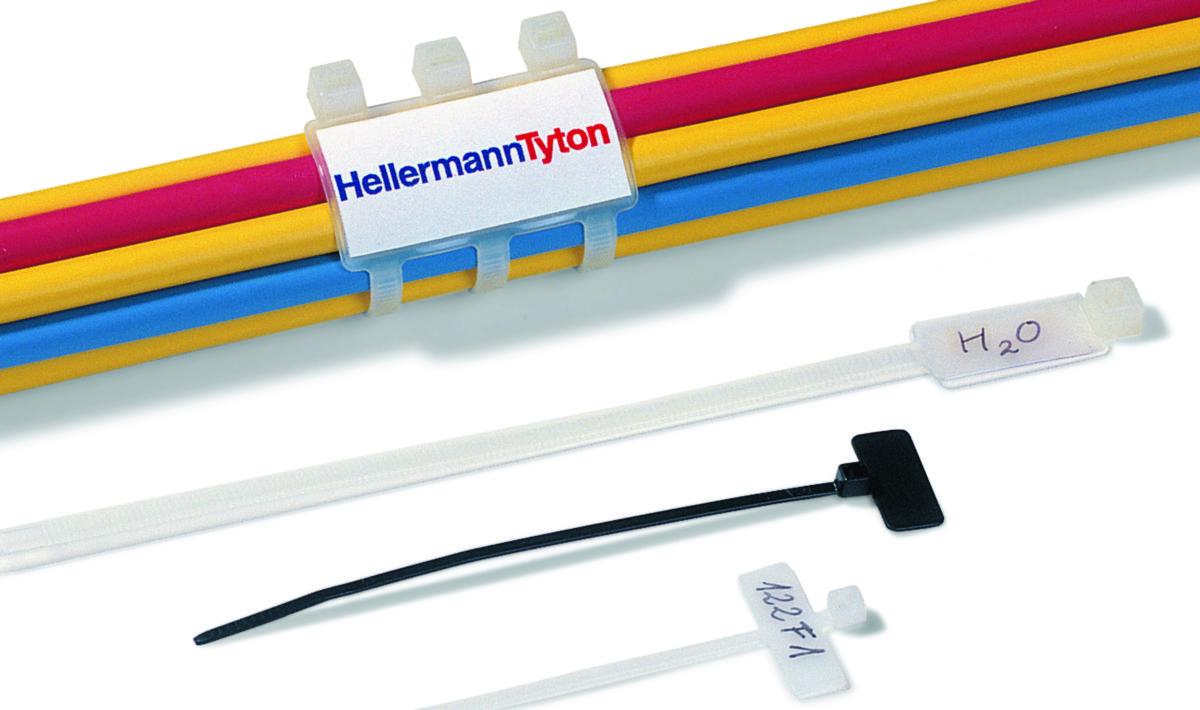 Strips HellermannTyton m/merkeplate - Strips m/merkeplate Nat IT18R