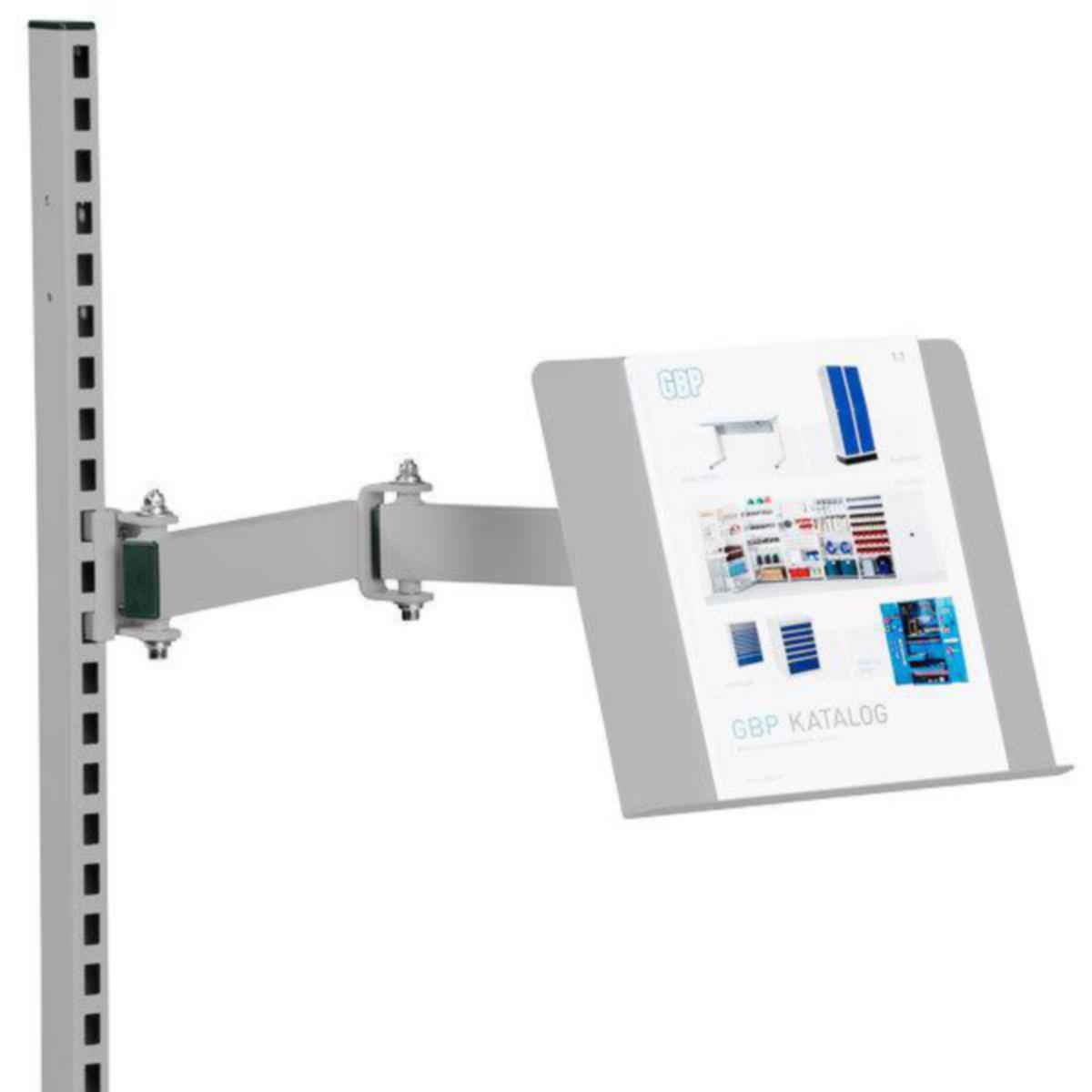 Dokumentholder SM leddet arm - Dokumentholder leddet arm SM 290x330mm A4 lys grå
