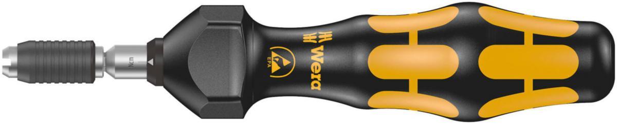 Momentskrutrekker Wera ESD (0,1-1,0 Nm) med hurtigchuck - Momentskrutrekker 7436 ESD Wera 30-100Ncm