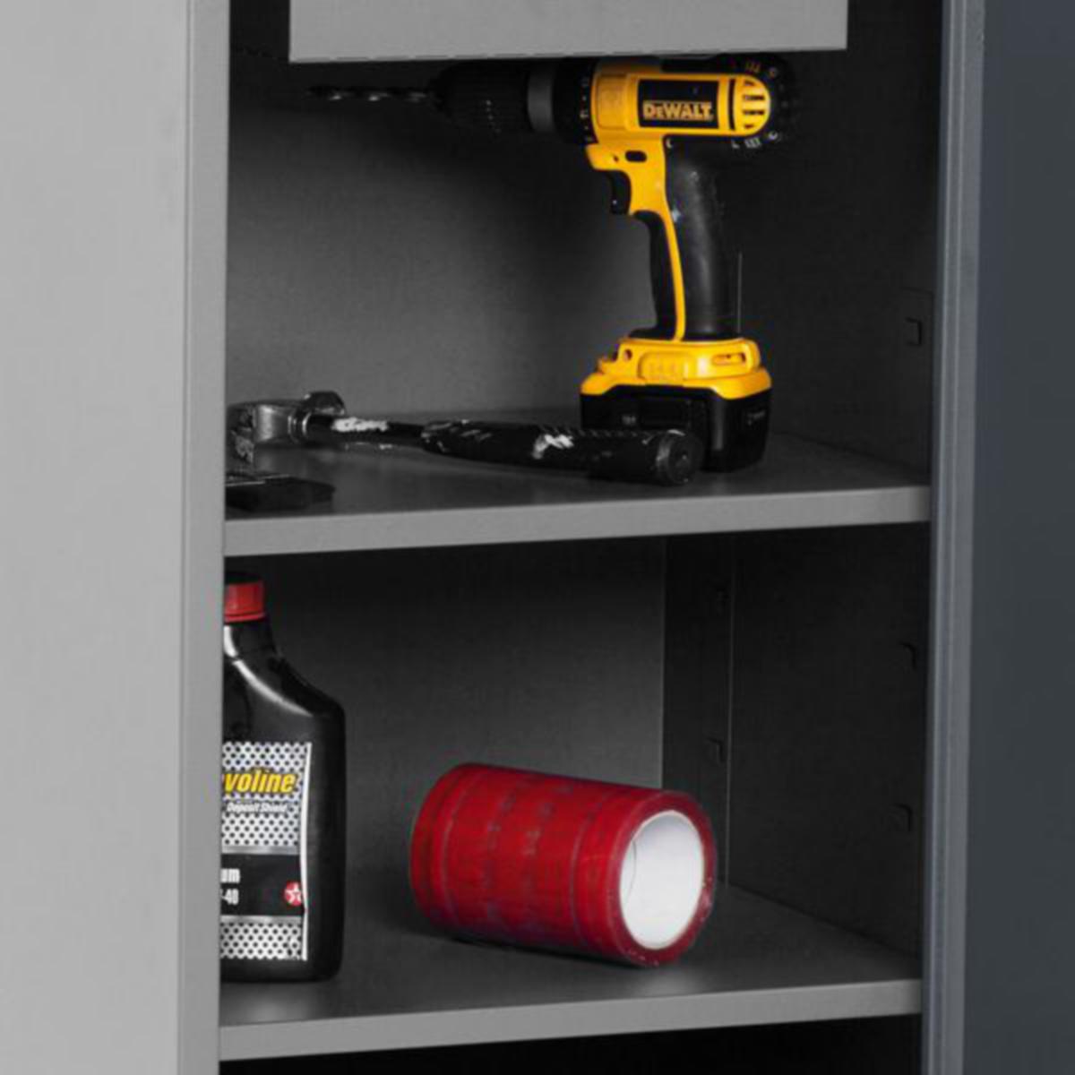 Hylle SM verktøyskap enkelt - Hylle verktøyskap enkelt SM 495x420mm grå