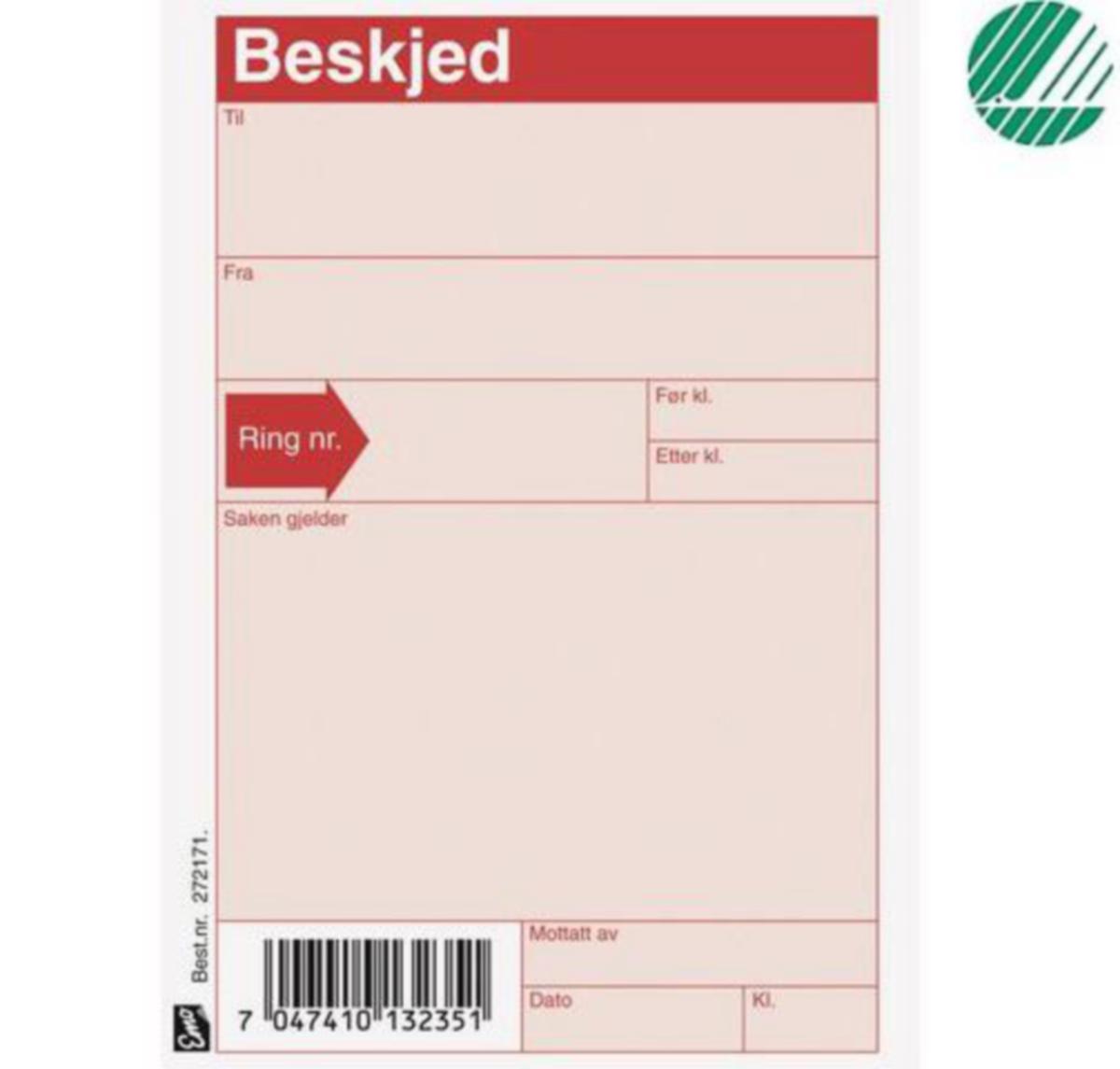 Beskjedblokk Emo - Beskjedblokk Emo A6 100 blad