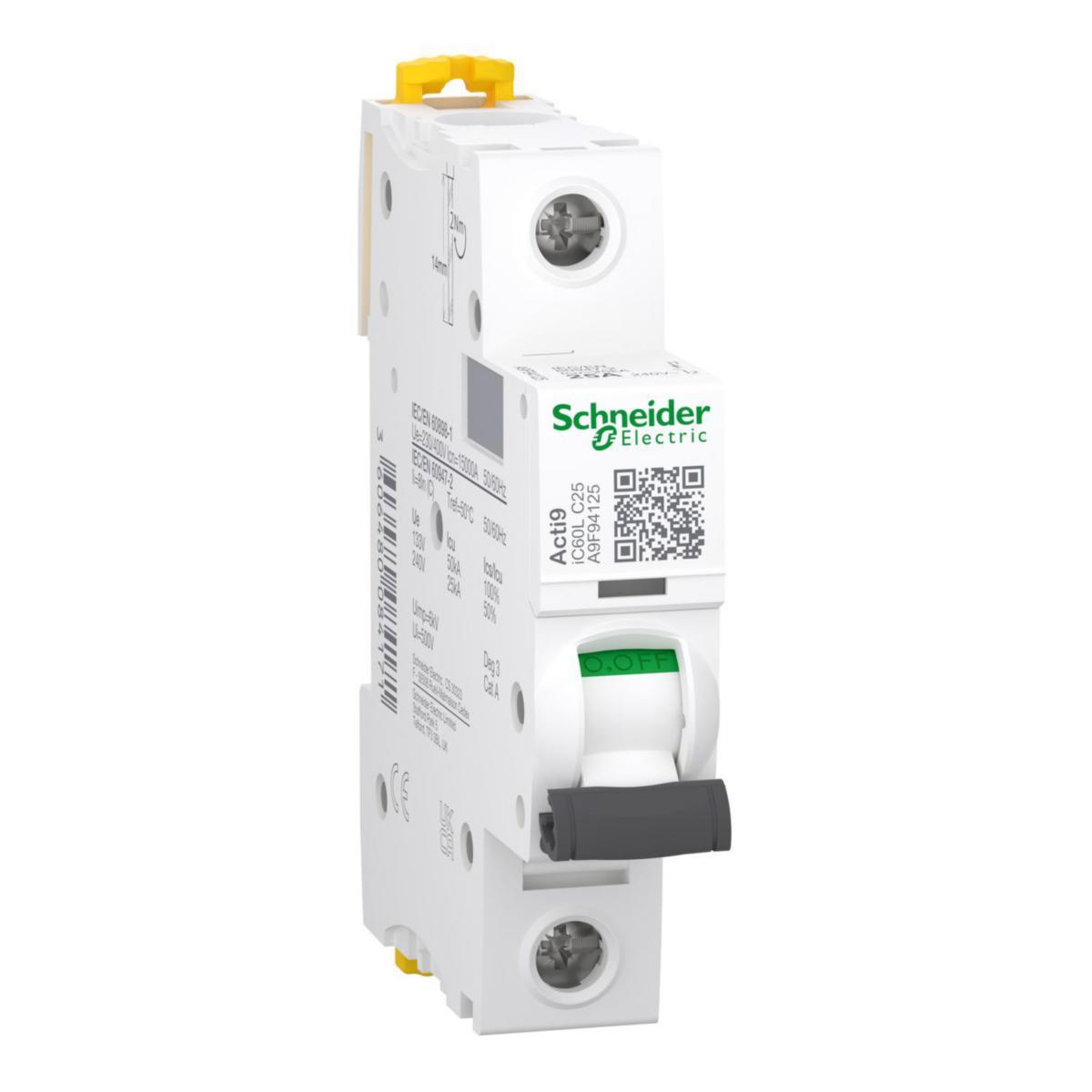 Automatsikring Acti9 iC60L C - Aut.sikr iC60L 1P 25A/C