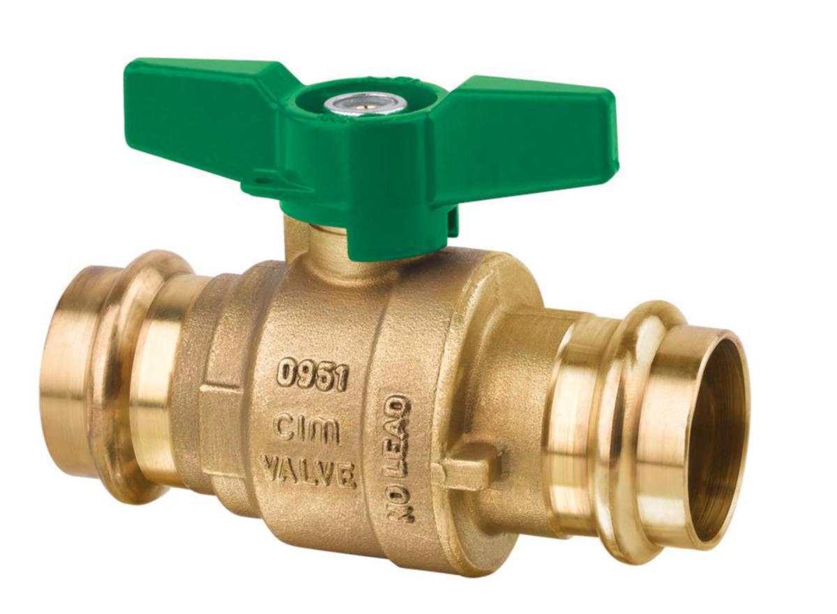 Kuleventil Cim 1222 CRNL - 18mm Kuleventil m/pressfitting Cim 1222CRNL