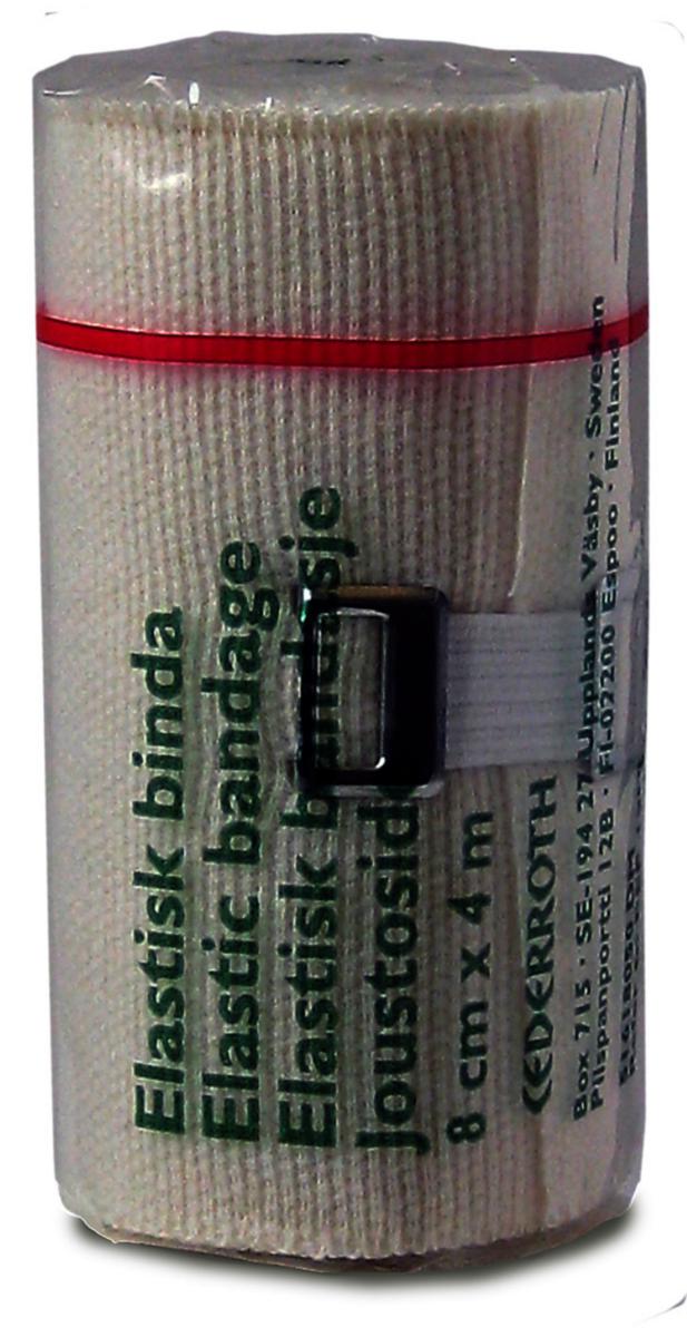 Bandasje elastisk Cederroth 8cmx4m - Bandasje Cederroth elastisk 8cmx4m