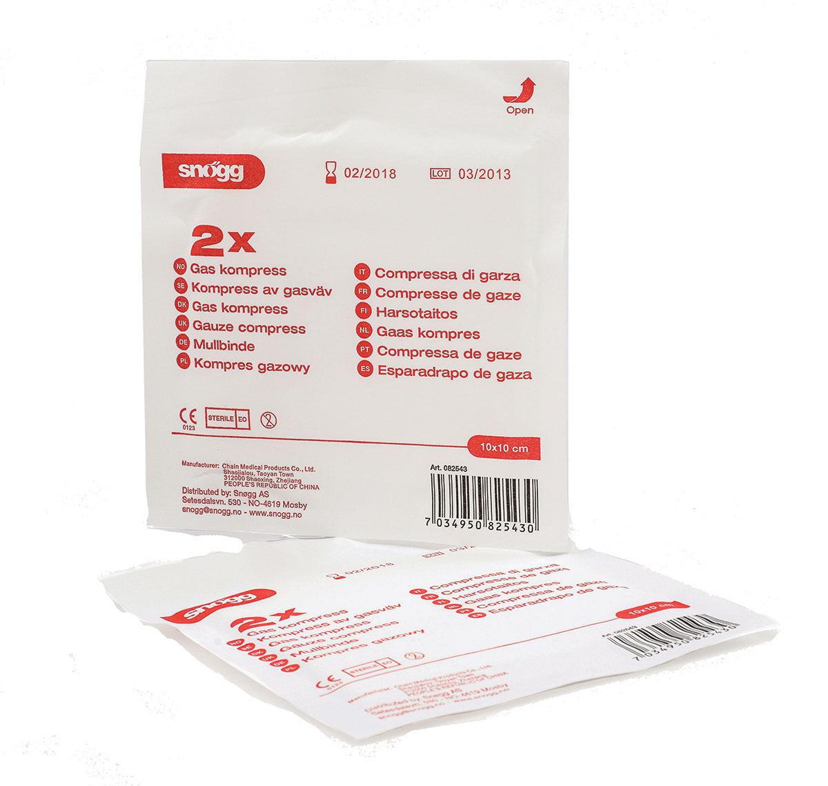 Kompress Gas Snøgg® - Kompress Snøgg 10x10cm steril