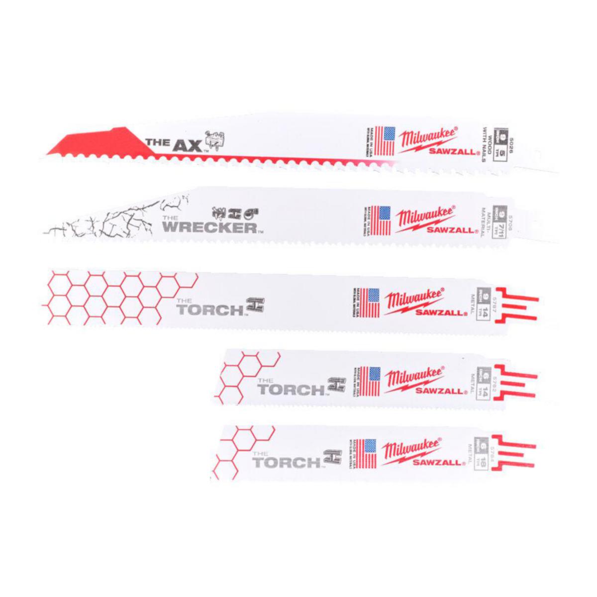 Bajonettsagbladsett Milwaukee Sawzall™ 1 5pk - Bajonettsagbladsett 1 Milwaukee 5pk