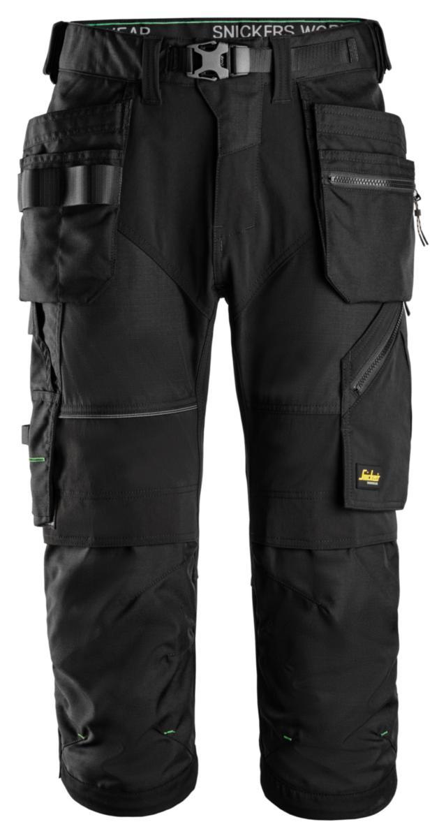 Piratbukse Snickers Workwear® 6905 FlexiWork - Piratbukse håndverk Snickers 6905 FlexiWork+ svart str 52