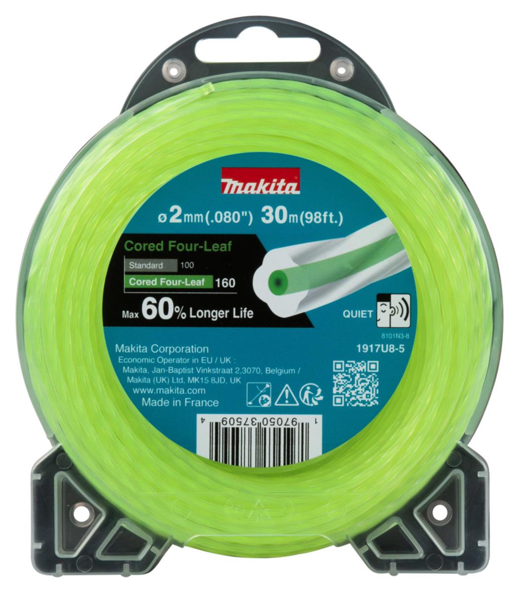 Trimmertråd Makita firkløver - Trimmertråd firkløver Makita 2,0mmx30m