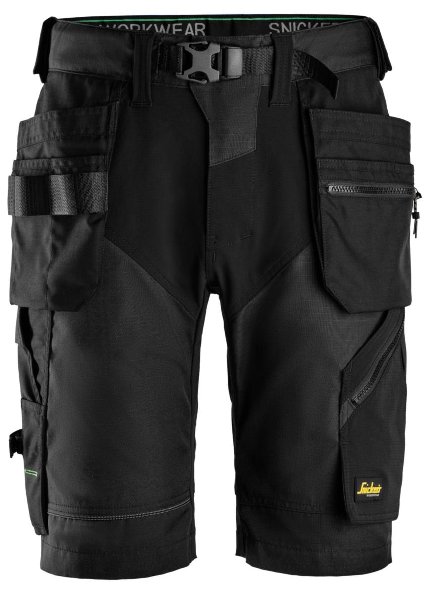 Håndverksshorts Snickers Workwear® 6904 FlexiWork - Håndverksshorts Snickers 6904 FlexiWork+ svart str 52
