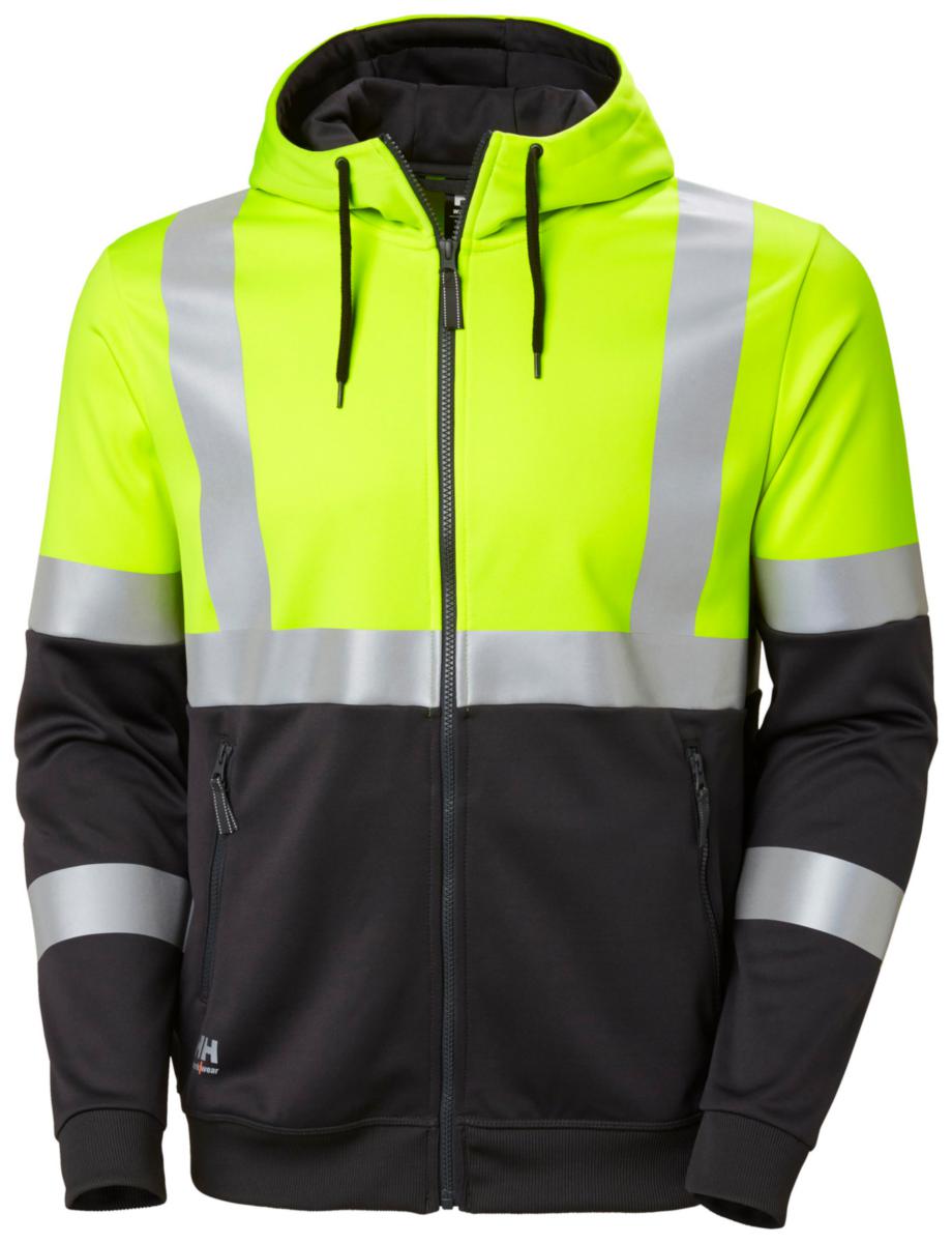 Hettejakke HH Addvis HiVis kl.1 - Hettejakke HH Addvis HiVis kl.1 gul/grå str S