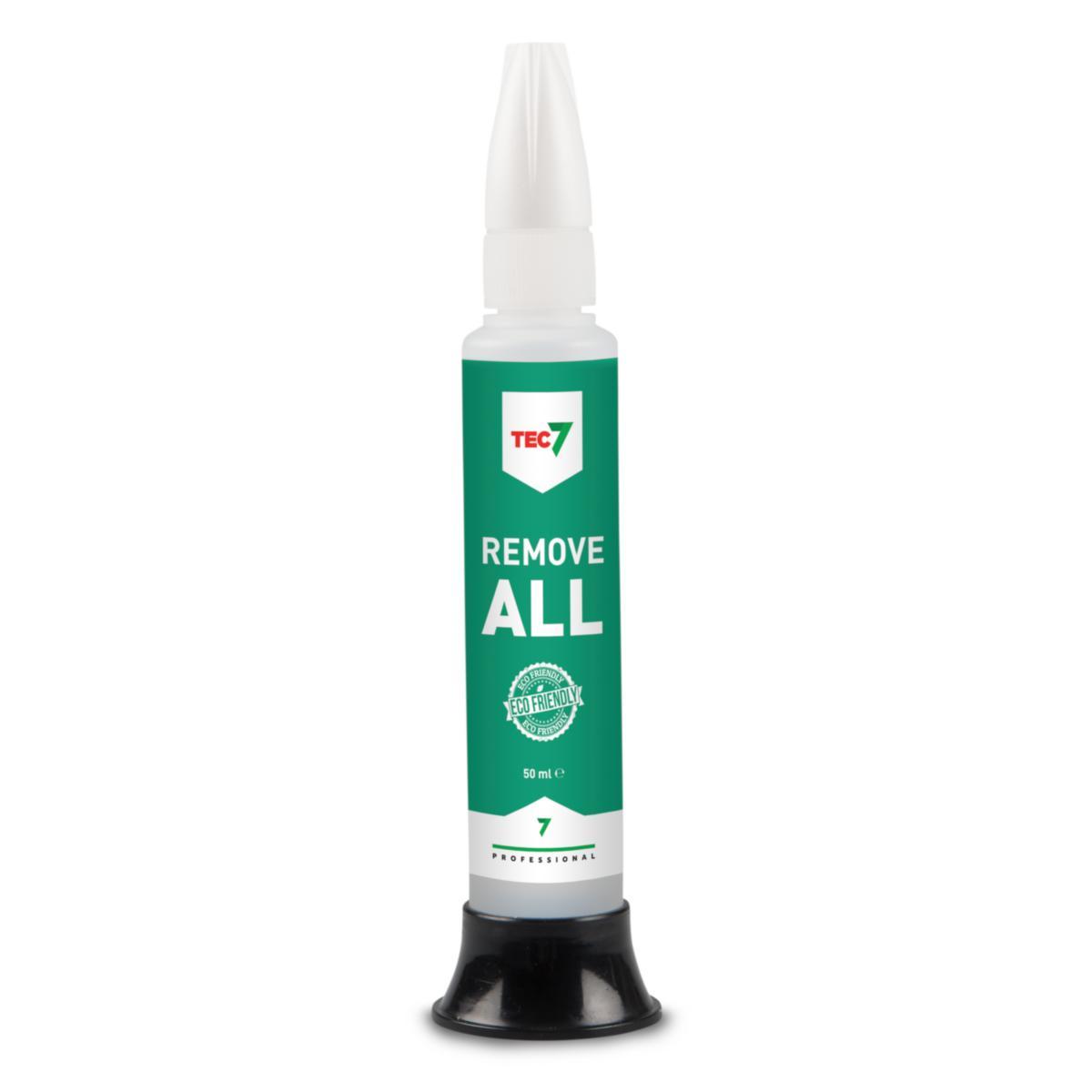 Rengjøringsmiddel Remove All Tec7 - Rengjøring Tec7 Remove All Relekta 50ml lim/malingfjerner