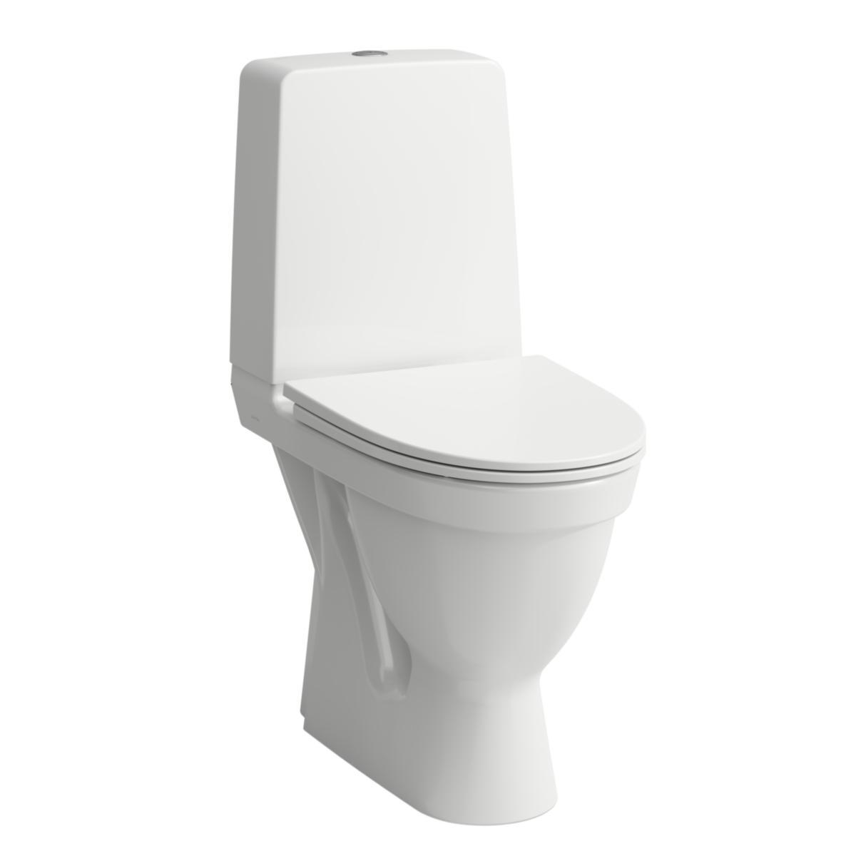 Klosett Kompas Rimless høy modell lim, Laufen - Laufen Kompas WC Rimless 45cm gulvstående S-lås lim hvit