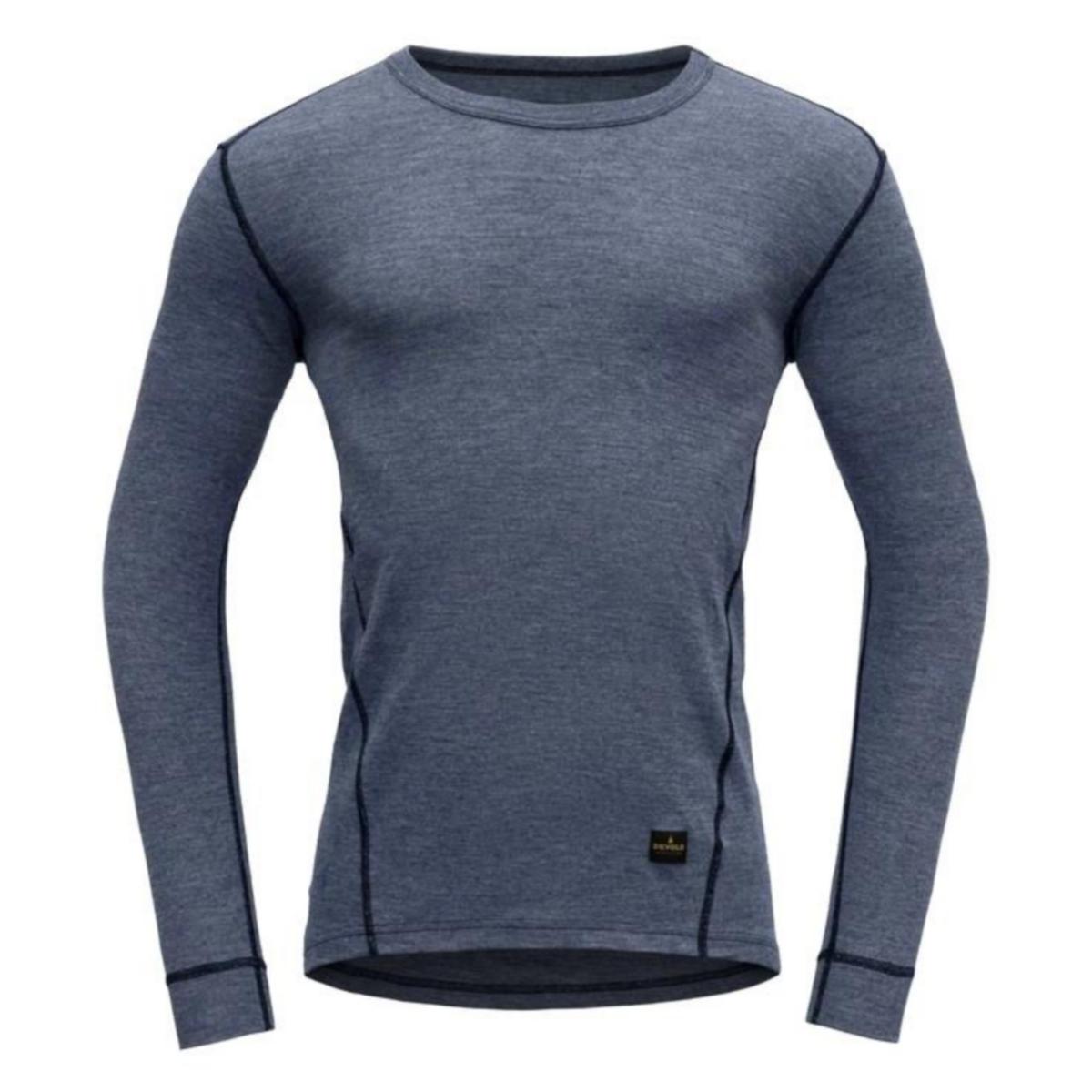 Genser DEVOLD Total Flammeh. Blå - Genser Devold Total Shirt Fla.hemm. blue melange str L