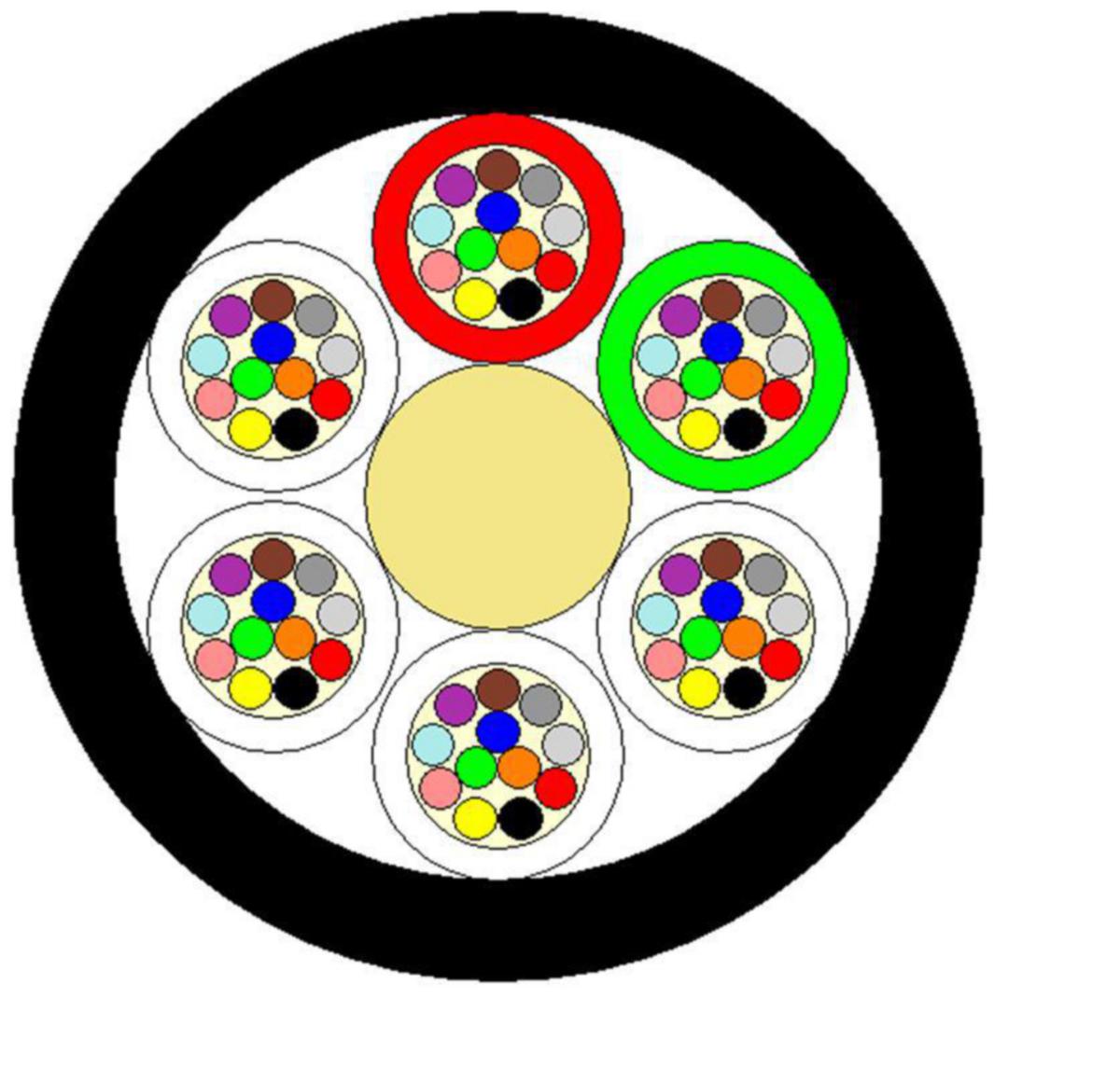 Nanokabel Prysmian - G72-9/125 Nanokabel 6x12. sort