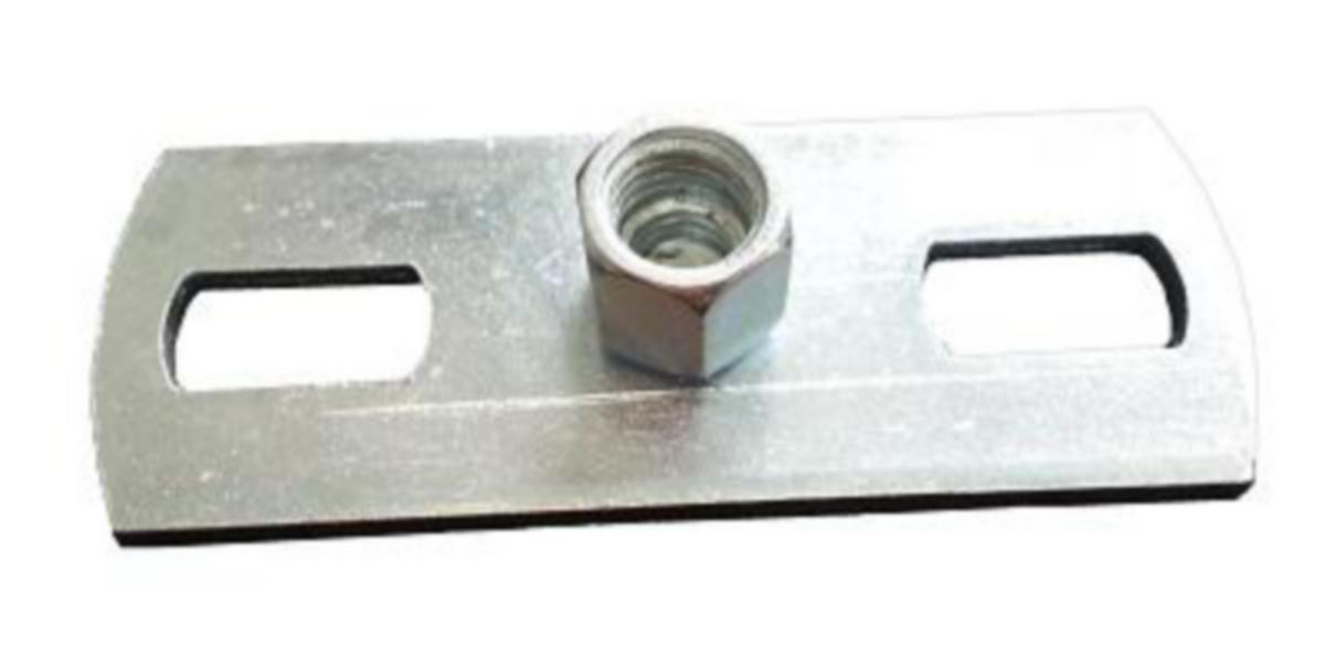 Grunnplate syrefast, Kruge - M8/M10 grunnplate kombi 30 x 80 mm. 316L