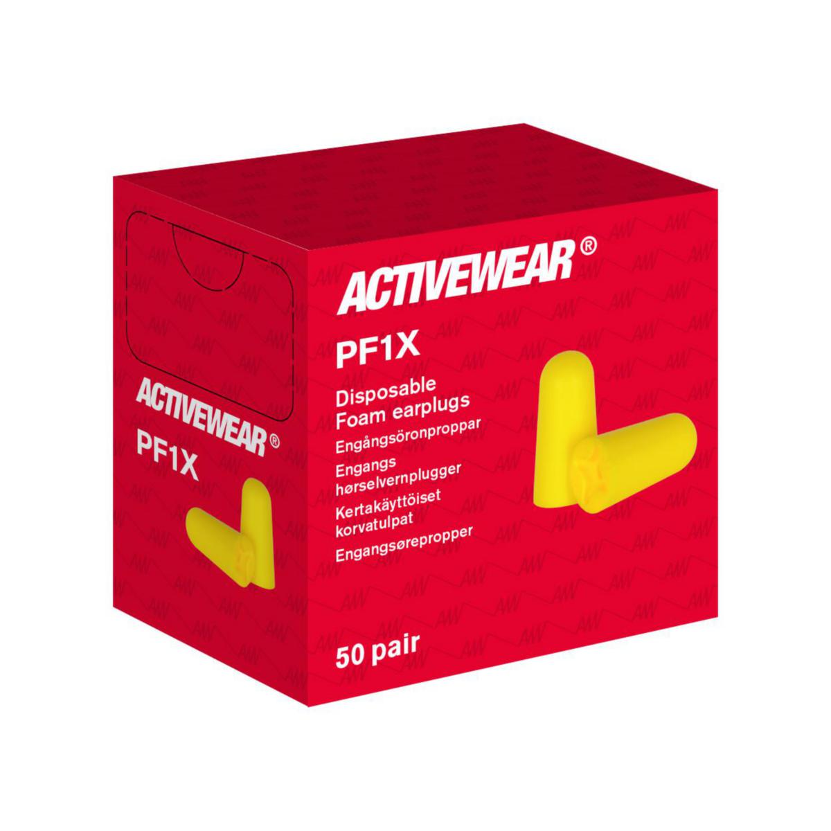 Ørepropp Activewear - Ørepropper Activewear AW PF1X str M/L 50 par