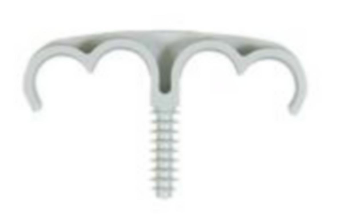 Fix-ring Kruge firedobbel - 25 mm fix-ring. 4-dobbel plastklammer