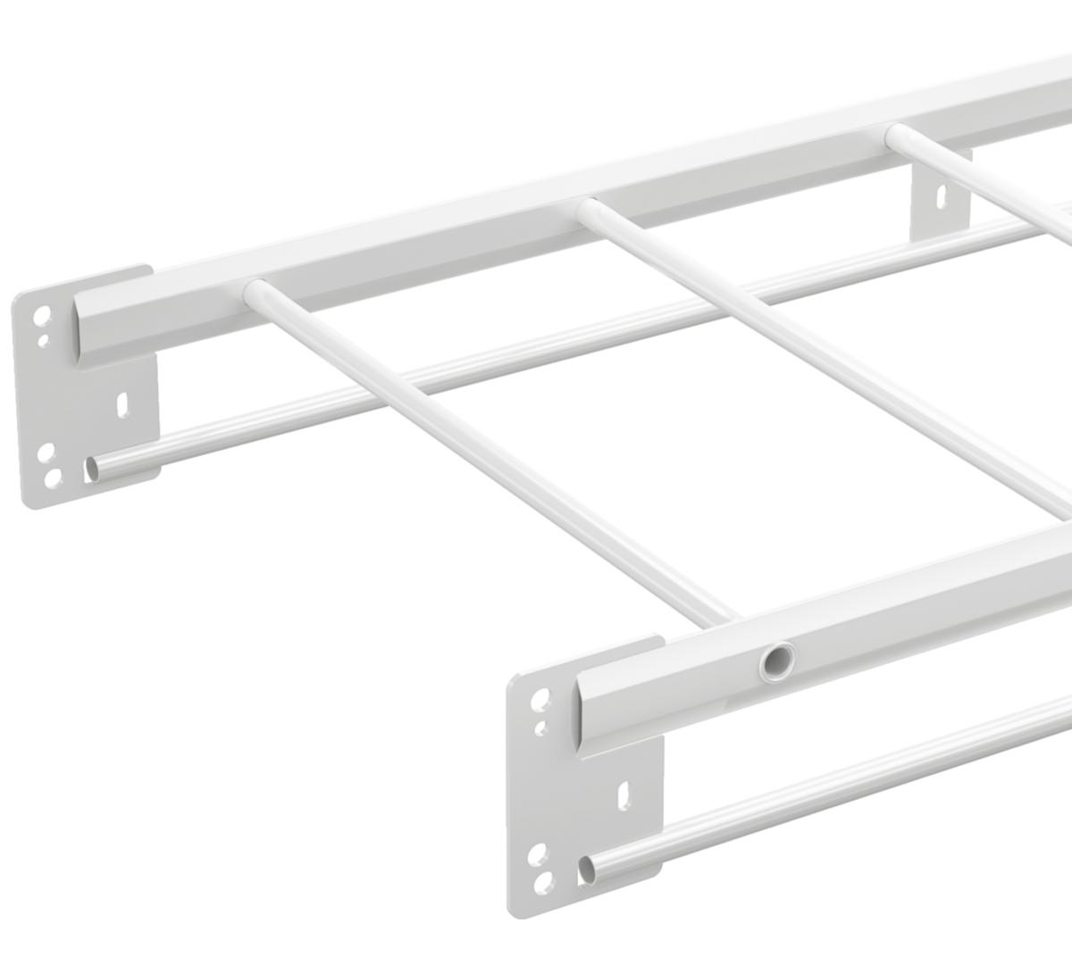 Kabelstige type KHZV, Zinkpox hvit, L=6mtr - KHZV-600 6M ZP HVIT KABELSTIGE