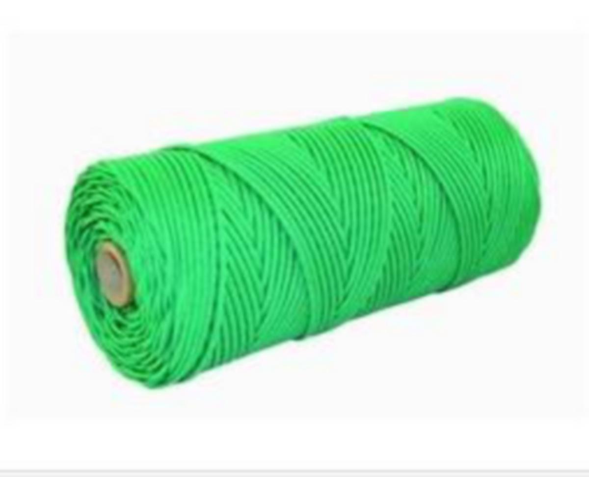 Tau Rundflettet Polyetylen Grønn - Tau Polyetylen rundflettet John Dahle 4mmX370m spole