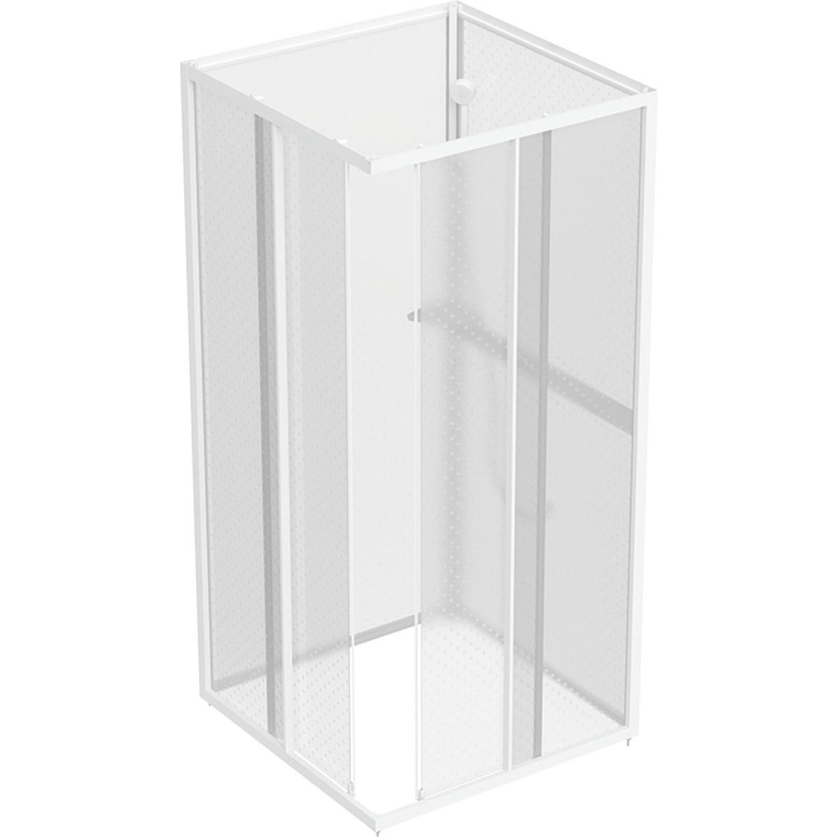 Dusjkabinett Next NKH overdel klart glass, Contura - Next overdel klart glass 90x90 hvit