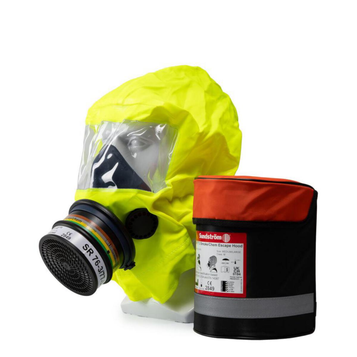 Flukthette Sundström SR 77-3 - Flukthette Sundstrøm SR 773-3 mobil ABEK1/CO P3 str M/L