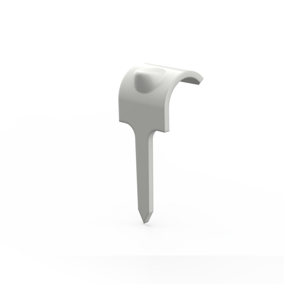 Kabelklammer Letti Enstift Hvit - Lettikl.7-R 16 PH