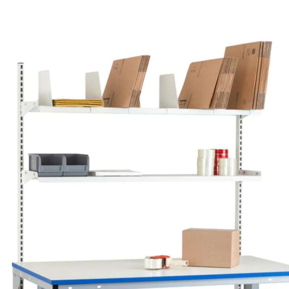 Pakkebord påbygg 2 hyller - Påbygg pakkebord 1500mm SM c/c 1350mm 2 hyller