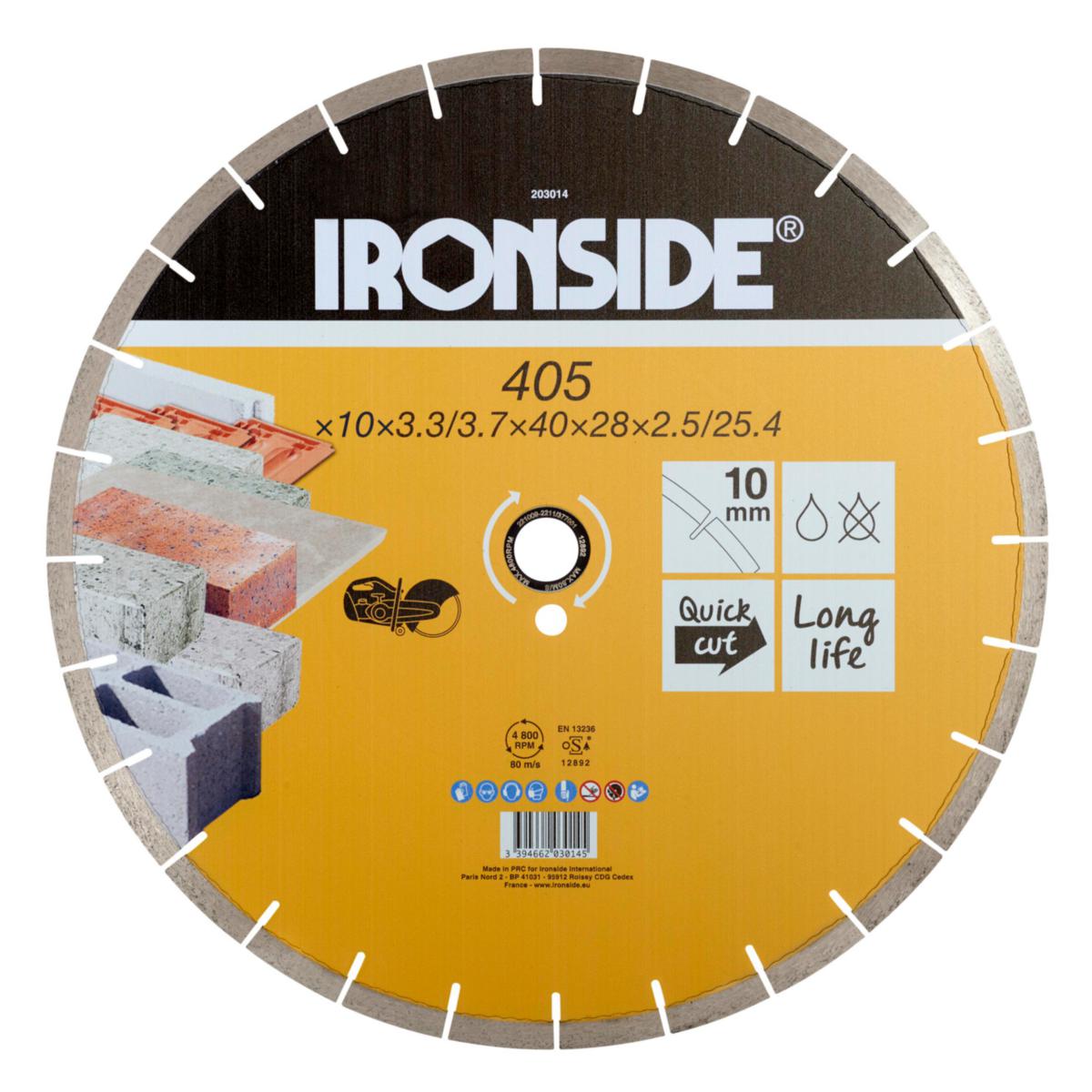 Diamantkappeskive Ironside Betong - Diamantkappskive Betong Ironside Ø405mmx25.4mm 203014