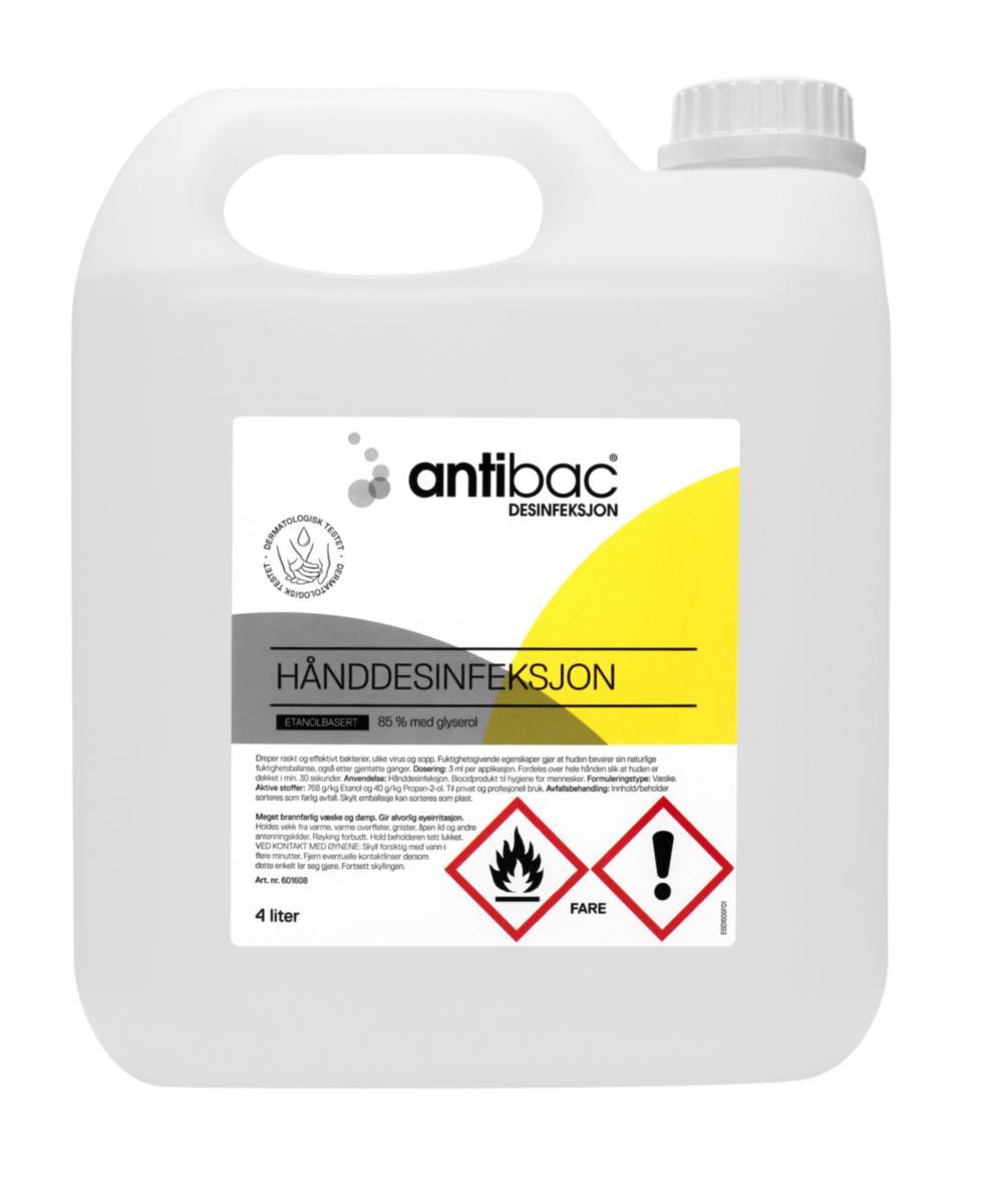 Hånddesinfeksjon antibac® - Hånddesinfeksjon 85% Antibac  4 liter