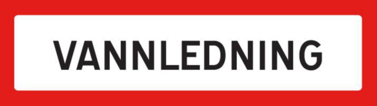Skilt Melbye "Vannledning" - MS underskilt 1 linje 1 linje 650x1500mm