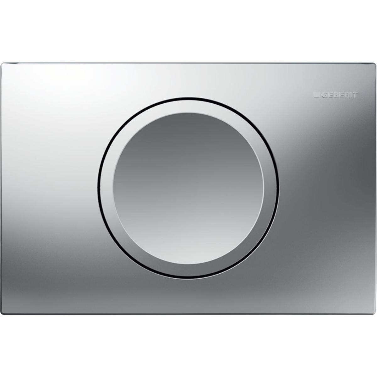 Betjeningsplate Delta 15, Geberit - Betjeningspl. Delta15 m.chrom Spyl/stopp 246x164x25mm