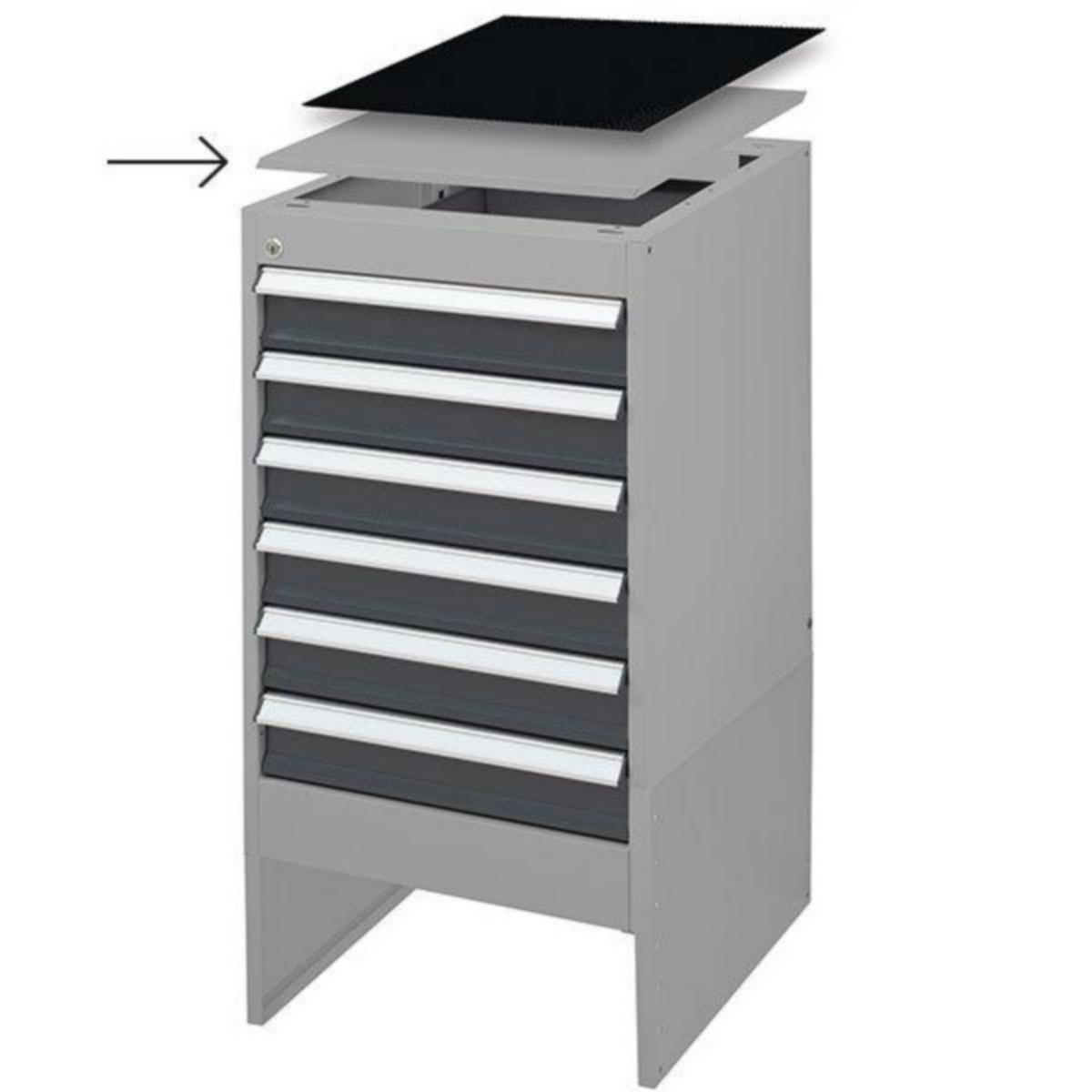 Topplate SM skuffeseksjon - Toppplate skuffeseksjon SM 540x670mm lys grå